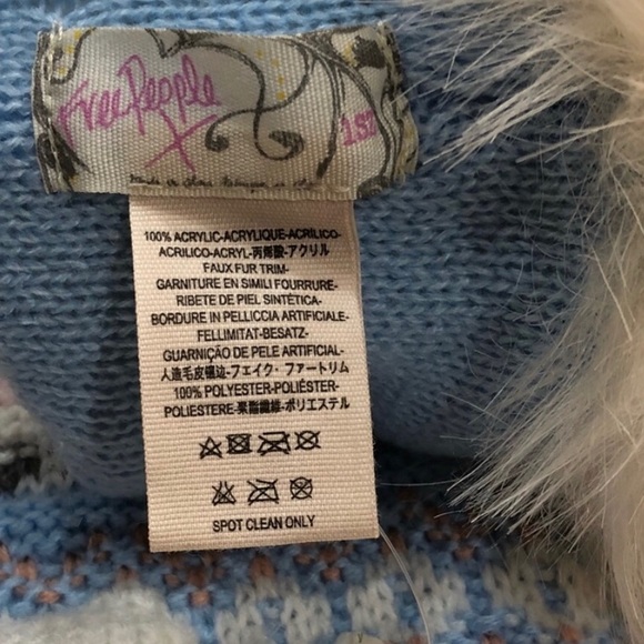 Free People Fingerless Knit Faux Fur Long Gloves - Picture 4 of 6